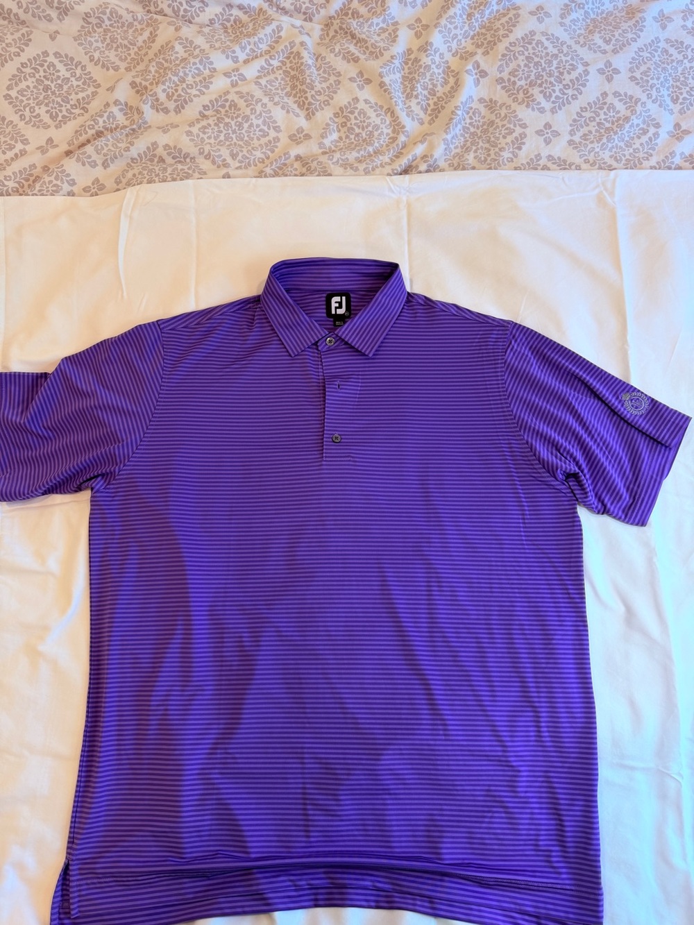 FootJoy Purple Striped Men's Performance Polo